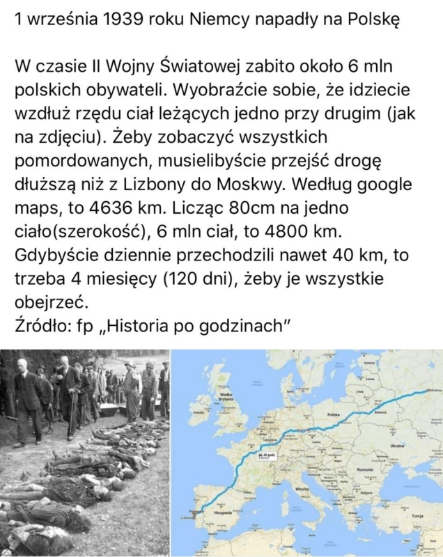 Podczas II WŚ w Polsce codziennie przez 5 lat ginęło 3250 osób