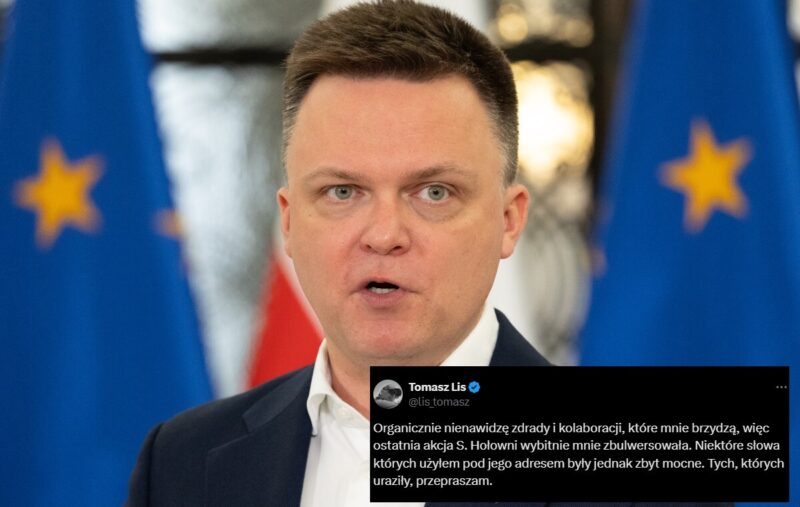 Lis przeprasza Hołownię. Kuriozalne tłumaczenia!