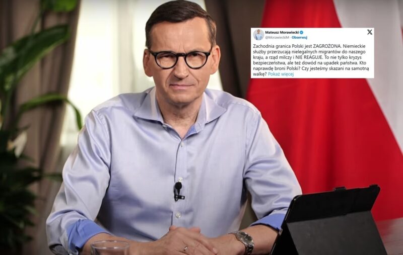 Morawiecki: Zachodnia granica jest zagrożona. Rząd milczy