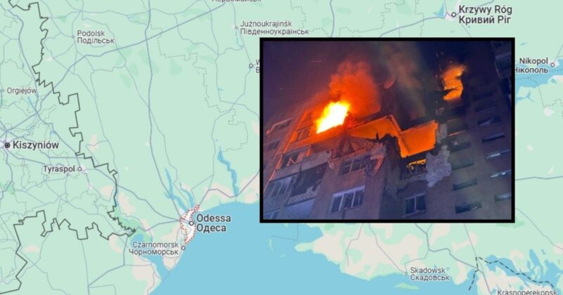 Nocny atak dronów na Odessę. Pięć osób zostało rannych, w tym dwoje dzieci