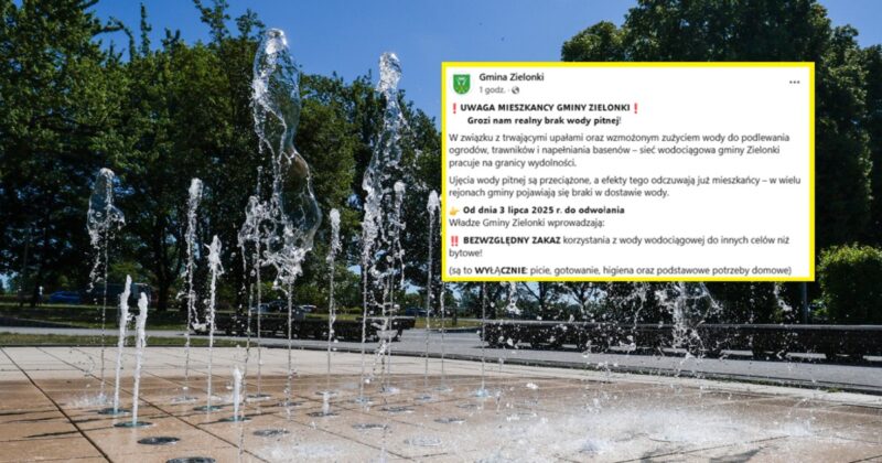 Podkrakowskiej gminie grozi brak wody. Wydano pilny apel